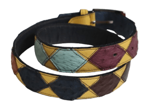 ostrich multicolored women belt