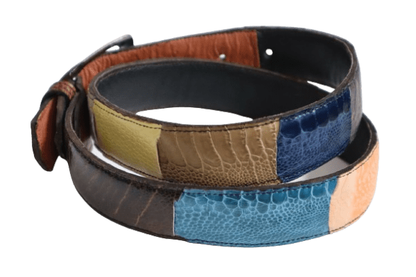 ostrich multicolor women belt