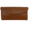 lux leather purse ostrich brown